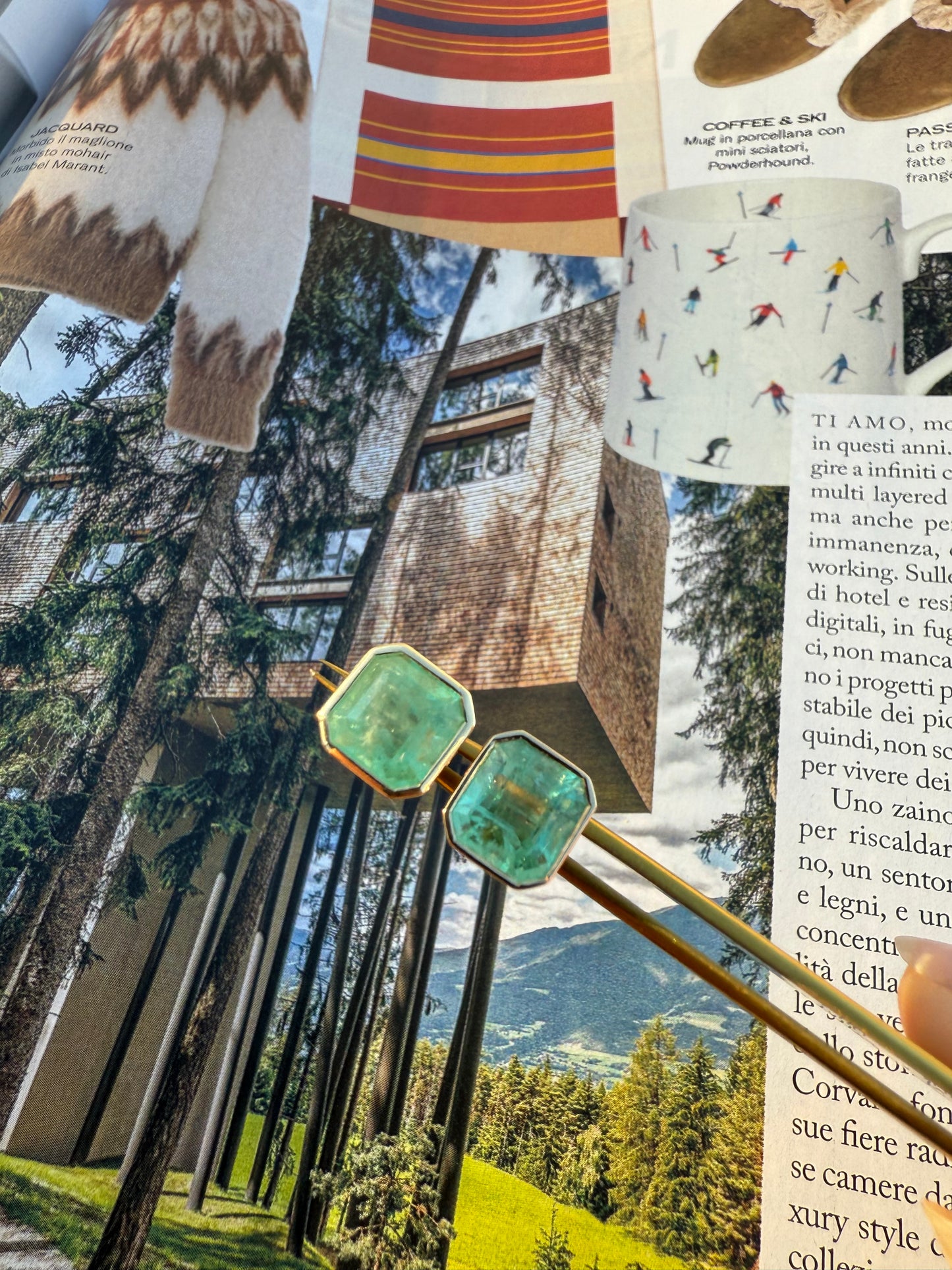 Orecchini con smeraldo 4.95