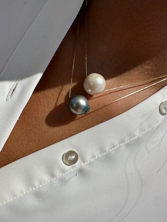 Catenina con perla Tahiti