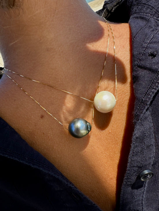 Catenina con perla Tahiti