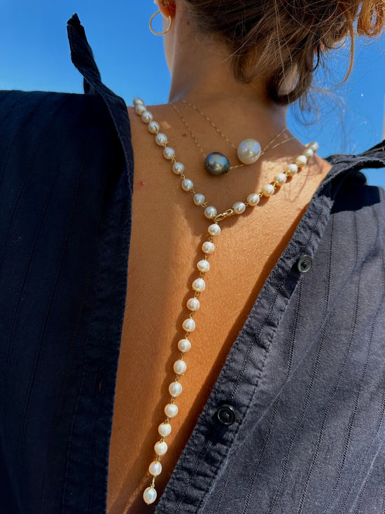 Catenina con perla Tahiti