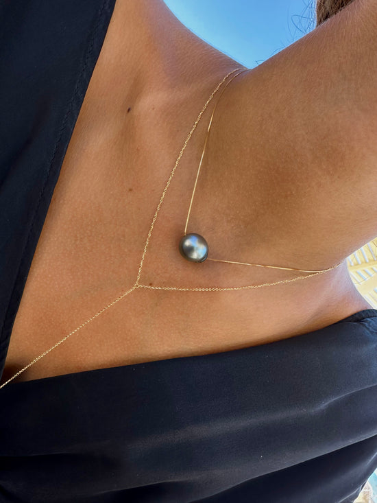 Catenina con perla Tahiti