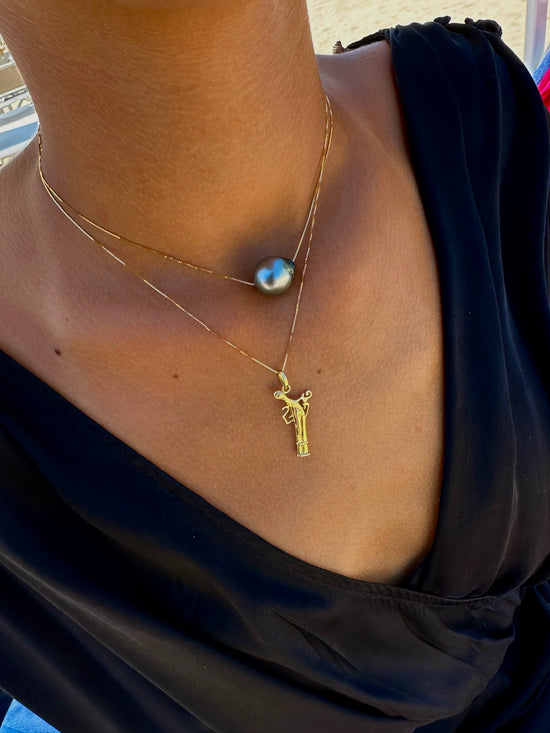 Catenina con perla Tahiti