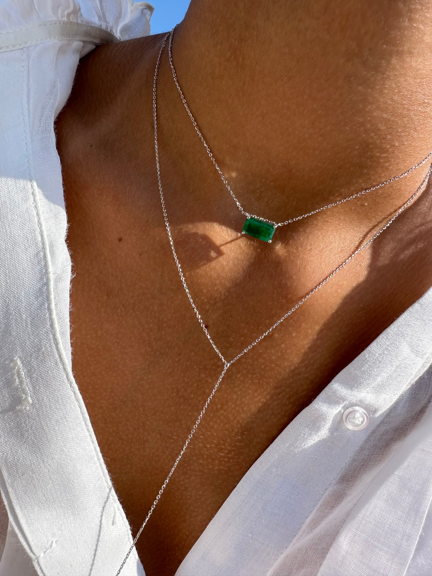 Catenina con smeraldo 1.86