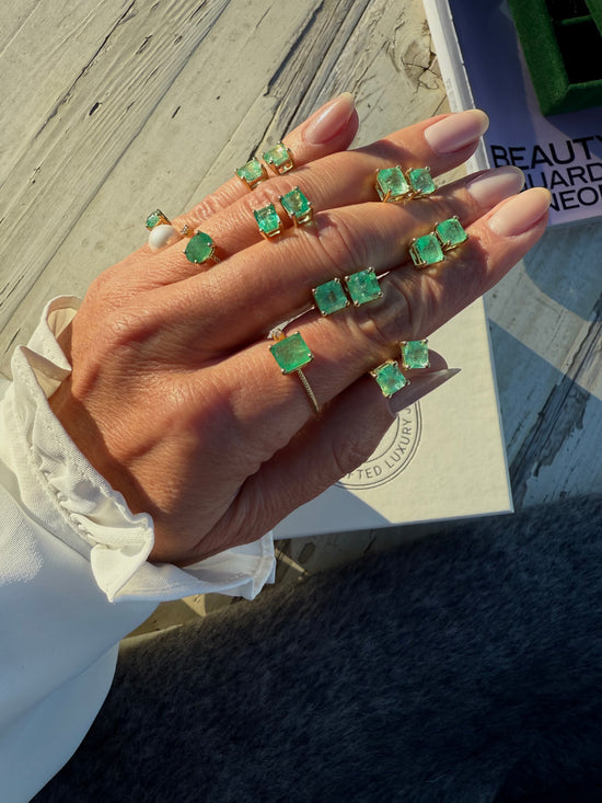 Orecchini con smeraldi 1.90