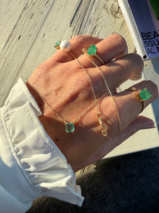 Catenina con smeraldo 0.76
