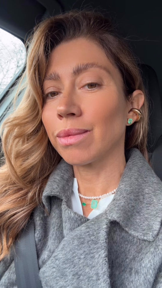 Orecchini con smeraldo 4.95