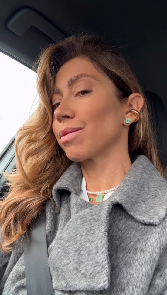 Orecchini con smeraldo 4.95