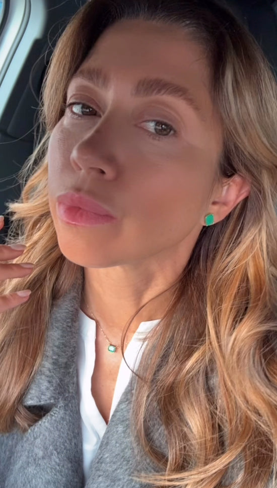 Orecchini con smeraldo 4.47