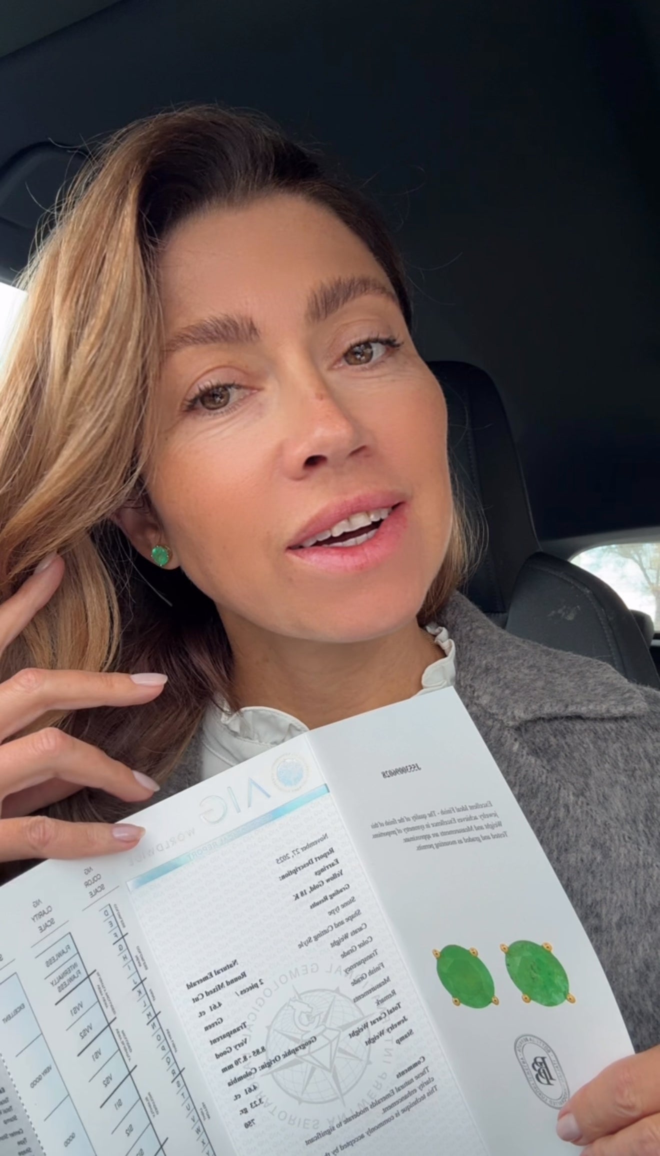 Orecchini con smeraldo 4.61