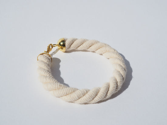 Bracciale di corda avorio