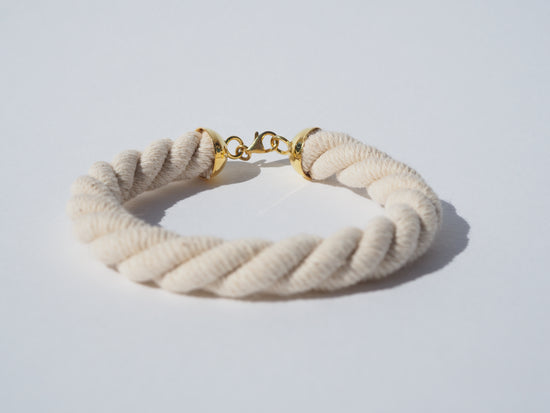 Bracciale di corda avorio